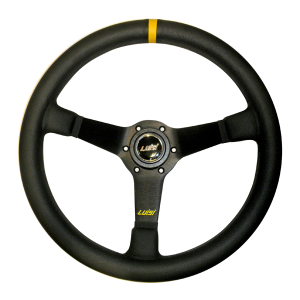 ALL IN POINT ΤΙΜΟΝΙ MIRAGE CORSA 350mm ΒΑΘΟΣ 75mm ΔΕΡΜΑΤΙΝΟ ΜΑΥΡΟ LUISI - AIN-167874 LEFKELIS.GR